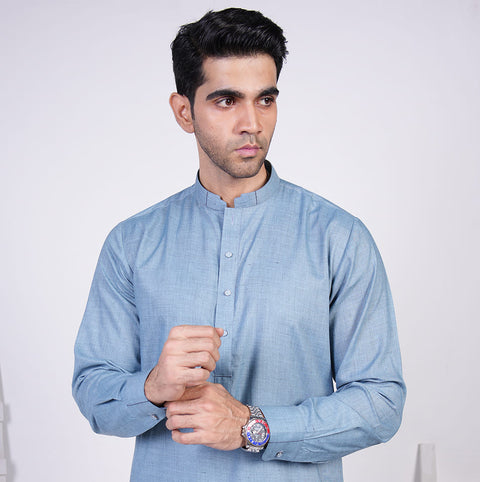 Sky Blue Kameez Shalwar