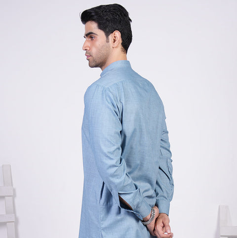 Sky Blue Kameez Shalwar